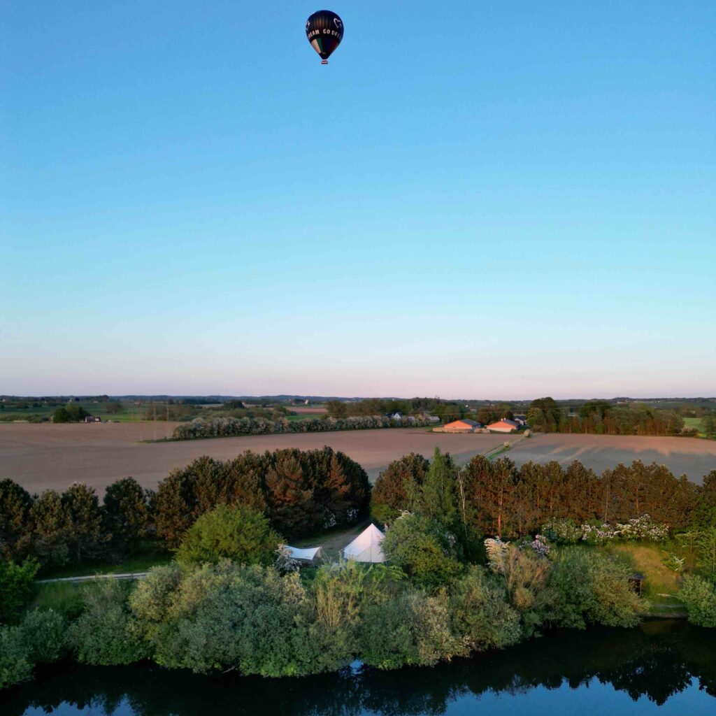 luftballon ved glamping på bakkegaarden