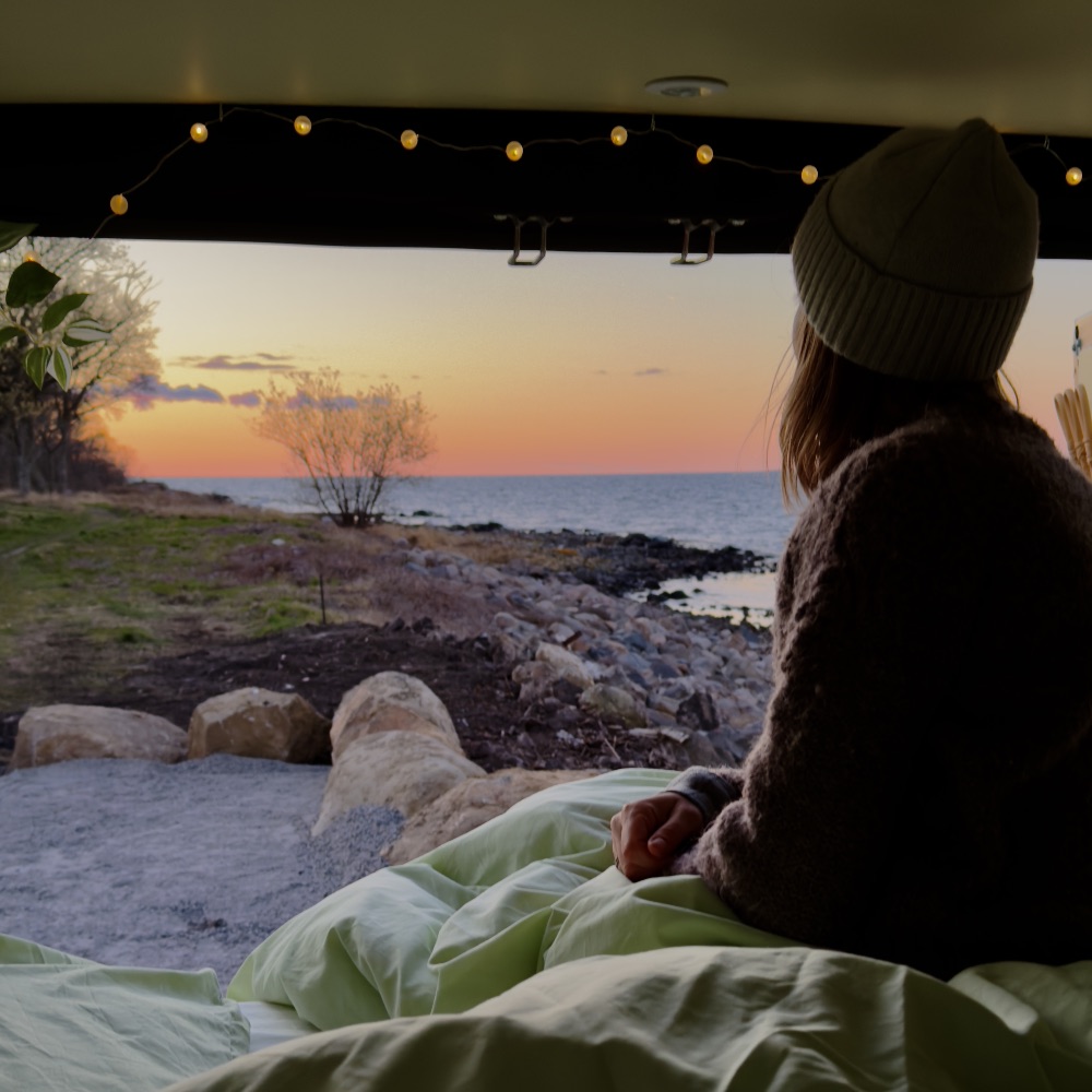 solnedgang fra Copenhagen campervans