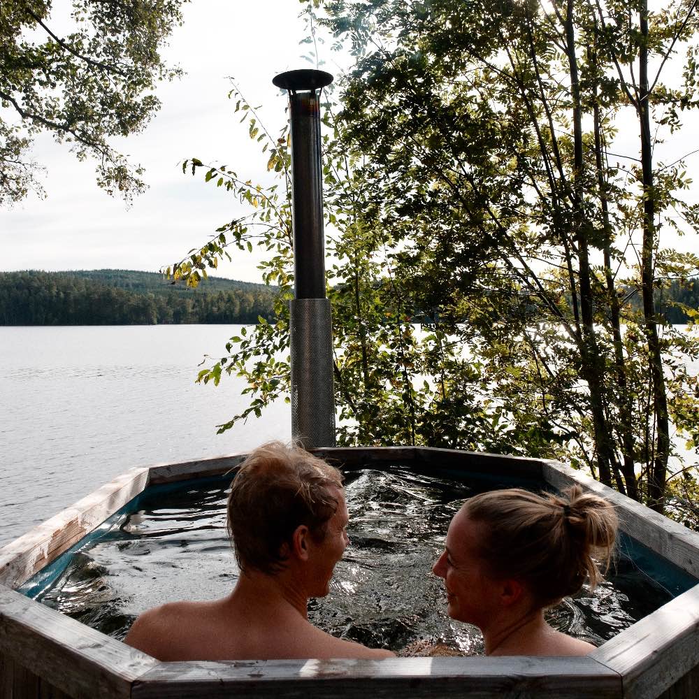 vildmarksbad hos Ramoa i Småland